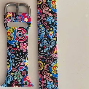 (Only Band) Silicone Printed Band with Case Set Screen Protector 38mm